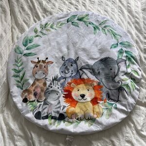Round Animal Print Baby Play Mat